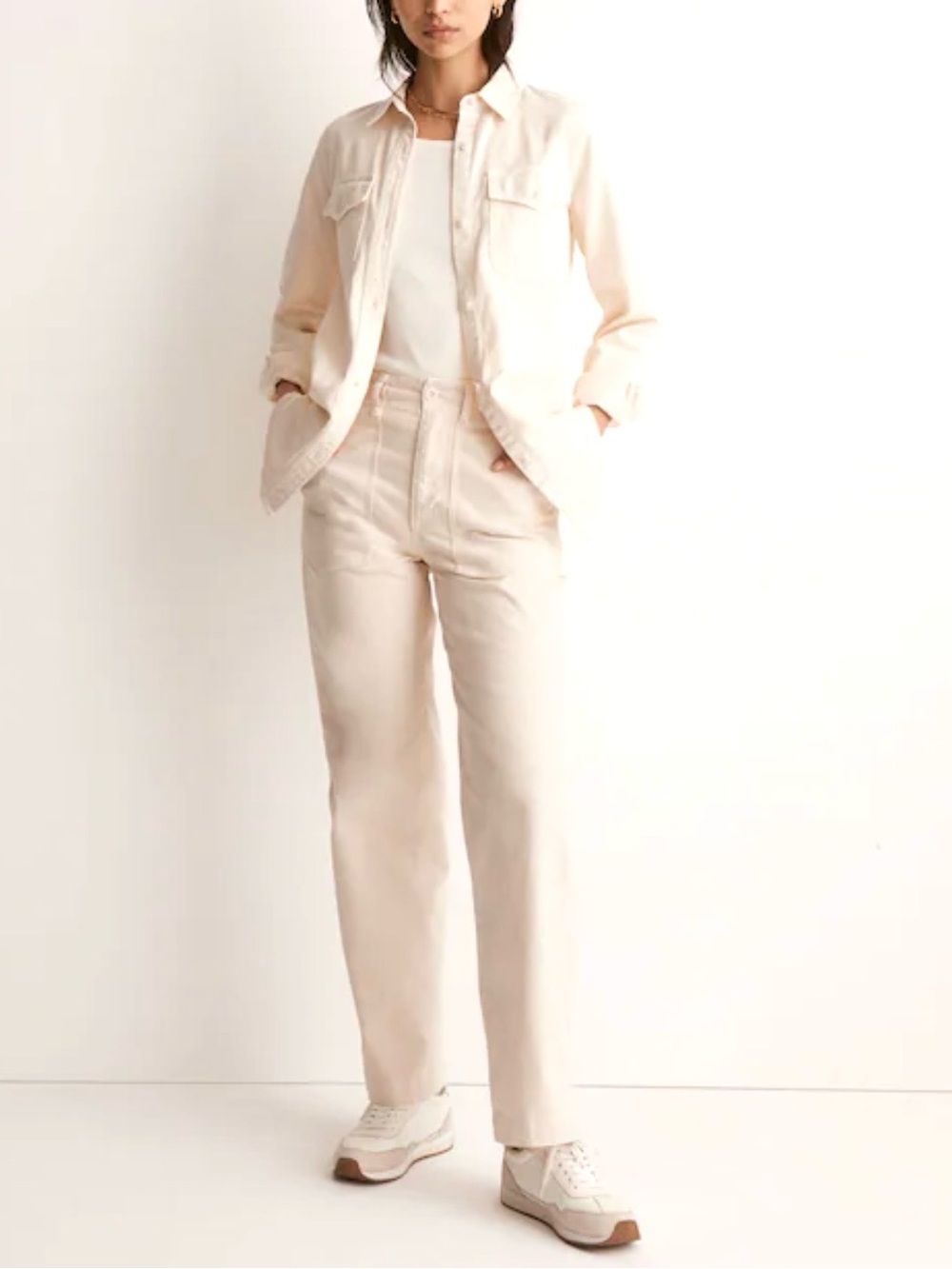 Madewell The Perfect Vintage Wide-Leg Pant: Utility Edition Vintage Linen Sz 26
